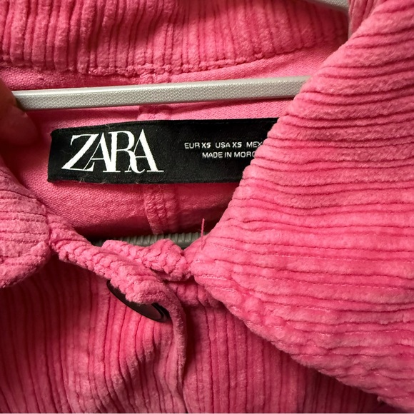 Zara Vibrant Pink Corduroy Jean Jacket - Picture 5 of 5